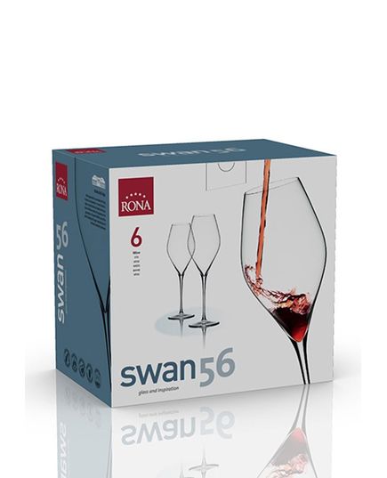 Набор из 6-ти бокалов для красного вина, серия Swan, 560 мл, Rona, изображение 2
