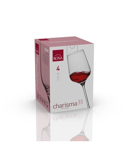 Набор из 4-х бокалов для красного вина, серия Charisma, 350 мл, Rona, изображение 4