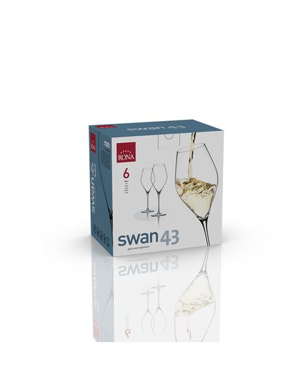 Набор из 6-ти бокалов для ,белого вина, серия Swan, 430 мл, Rona, изображение 2