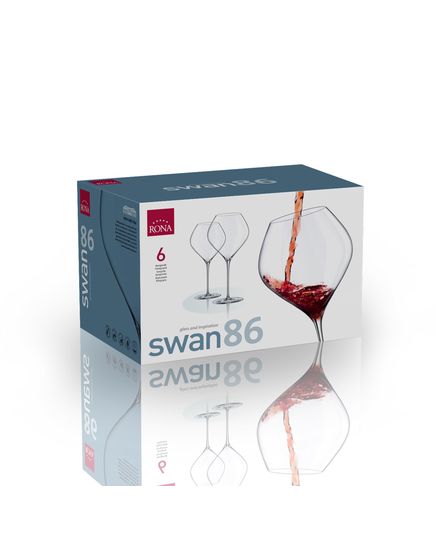 Набор из 6-ти бокалов для Бургундского вина, серия Swan, 860 мл, Rona, изображение 3